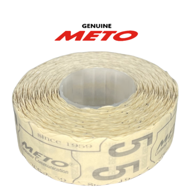 22x12mm Meto Freezer Grade Labels, Tamper Proof - 30,000 Labels Per Pack - Incl. free ink roller