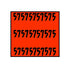 29x28mm Meto Fluoro Red Permanent Labels, Non-Tamper Proof - 14,000 Labels Per Pack - Incl. Free Meto Ink Roller