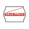 22x16mm Meto SALE PRICE with Slash Removable Labels, Non-Tamper Proof - 20,000 Labels Per Pack - Incl. Free Ink Roller