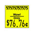 29x28mm Meto Fluoro Yellow WOW ONLY Removable Labels, Non-Tamper Proof - 14,000 Labels Per Pack