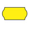 22x12mm Meto Fluoro Yellow Removable Labels, Non-Tamper Proof - 30,000 Labels Per Pack - Incl. Free Ink Roller