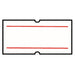 21x12mm Meto Red Double Line Removable Labels, Non-Tamper Proof - 20,000 Labels Per Pack - Incl. Free Ink Roller